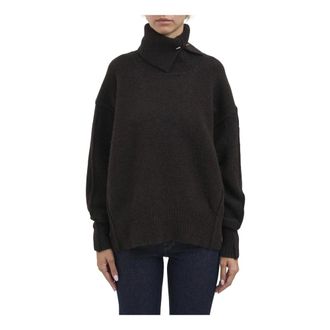 Isabel Benenato Maglia Collo Alto in Yak - - Knitwear - Donna - Marrone - S