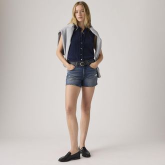 Levi's 501 Curve Shorts - Womens - 23 - Blue