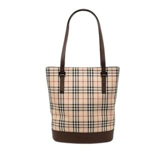 Burberry Pre-owned Bucket Bags, female, Beige, Size: ONE SIZE Pre-owned Canvas Bucket Bag