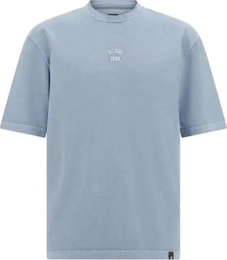 Boggi Milano Katoenen jersey T-shirt - Blauw