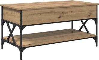 vidaXL Mesa De Caf&eacute; Roble Artesanal 100 X 50 X 50 Cm Vidaxl