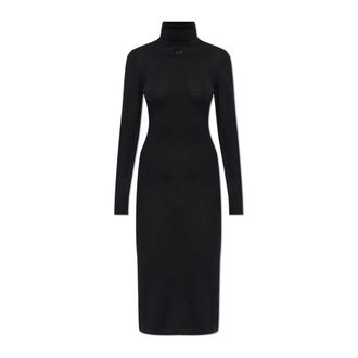 Diesel M-Alinesa Turtleneck Jurk - Dames - Kleedjes - Zwart - M - Wol - Kleedjes