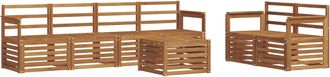 vidaXL Conjunto De Sof&aacute;s De Exterior 7 Uds. Natural Vidaxl