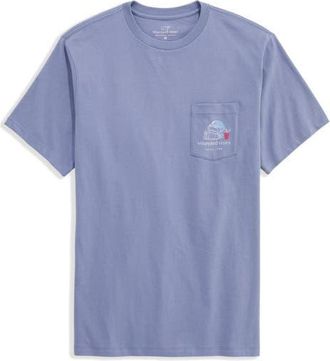 Vineyard Vines Saturdaze Cotton Pocket T-Shirt in Summer Evening at Nordstrom, Size Xx-Large