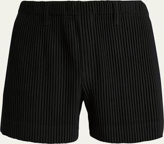 Homme Pliss&eacute; Issey Miyake Mens Tailored Pleats 3 Mini Shorts