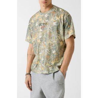 Guess Baker Logo Camouflage Graphic T-Shirt in Camo- Brown at Nordstrom, Size Xx-Large