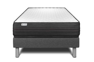 VITALIT Base Tapizada Gris + Colch&oacute;n Con Espuma Viscoel&aacute;stica 90 X 190