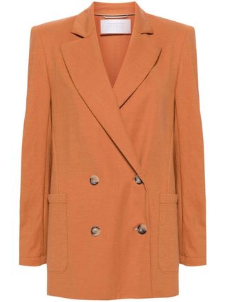 Harris Wharf London notched-lapels single-breasted blazer - Orange