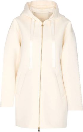 Twin-Set Cappotto con zip e cappuccio - Bianco
