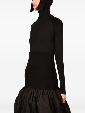 Ioana Ciolacu Body Bamboo con cappuccio - Nero