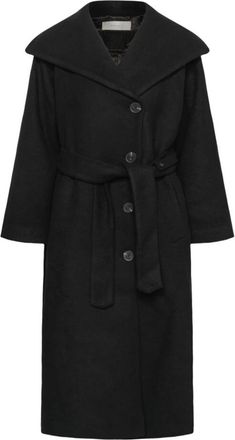 Inwear Zorah IW Long Coat - Dames - Jas met riem - Zwart - L - Wol - Jassen