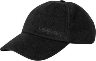 Saint Laurent Black Logo Baseball Hat