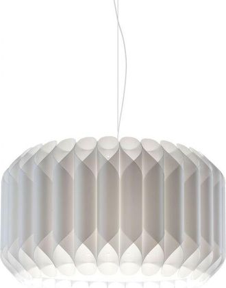 Linea Zero Suspensi&oacute;n Blanca En Metal Cromado Cm. 50x31h