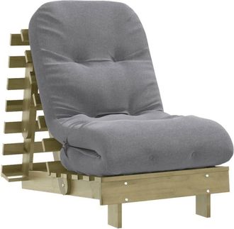 vidaXL Futon Sofa Bed with Mattress 60x206x11 cm Impregnated Wood Pine vidaXL