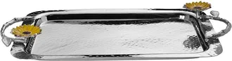 Mikasa Sunflower Stainless Steel Rectangular Serving Tray