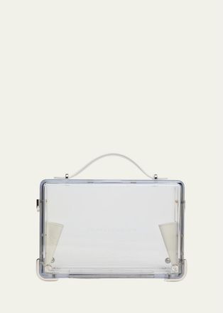 Christian Louboutin Mens Tactical Transparent Canopy Logo Briefcase