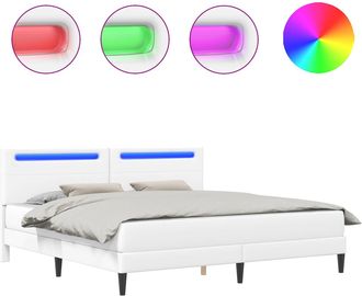 vidaXL Estructura De Cama Blanco 180 X 200 Cm Cuero Sint&eacute;tico Vidaxl