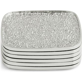 Michael Aram Shagreen Set of 6 Coasters in Silver at Nordstrom Rack