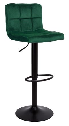 OEM Taburete De Bar Arako Negro De Terciopelo Verde Oscuro