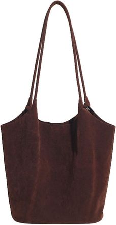Generic Womens 2025 Shoulder Bag,Suede Tote Bag,Fashionable Hobo Bag,Lightweight and Durable,Applies to Commuting and University Use (Coffee,27 * 12 * 31cm)