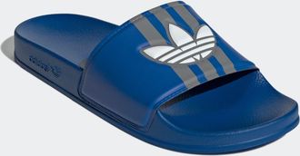 adidas Badesandale ADIDAS ORIGINALS ADILETTE, Herren, Gr. 40,5, blau (blau, cloud wei&szlig;, grau three), Synthetik, Schuhe Badesandale