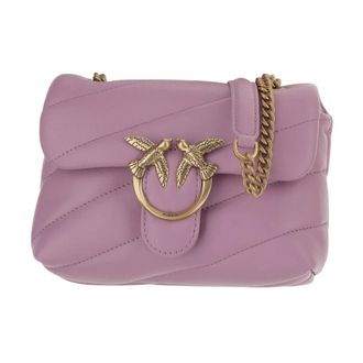 Pinko Love Baby Puff Schoudertas - Dames - Schoudertassen - Paars - ONE Size - Leer - Tassen