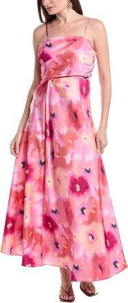 Laundry Laundry by Shelli Segal Draped Satin Maxi Dress