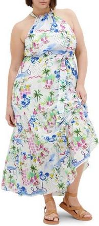 City Chic Island Breeze Maxi Halter Dress at Nordstrom Rack, Size Xxl/24W