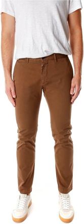 Closed Clifton Slim Pants - Heren - Chinos - Bruin - W31 L32 - Katoen - Broeken