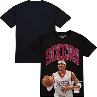 Mitchell & Ness Mens Mitchell & Ness Allen Iverson Black Philadelphia 76ers Hardwood Classics Player Arch T-Shirt at Nordstrom, Size X-Large