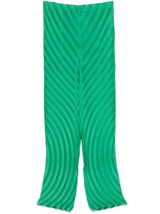 Issey Miyake Nuance Pleats Solid broek - Groen