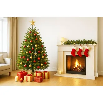 Clifton Premier Nordman Fir Xmas Tree- Low Needle Drop -1.75 - 2.0m (5.75 - 6.5ft) in Green
