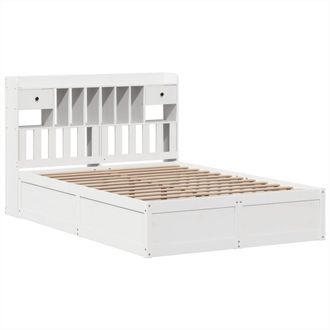 Berkfield Home Beautiful Bed Frame without Mattress White 160x200 cm Solid Wood Pine