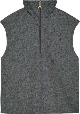 Patrizia Pepe Blusa de cuello alto con cremallera - Tops - Mujer - Gris - XS