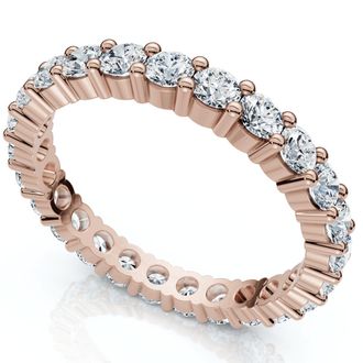 Pompeii3 1ct Diamond Eternity Wedding Ring in 14k White, Yellow, Rose Gold Lab Grown
