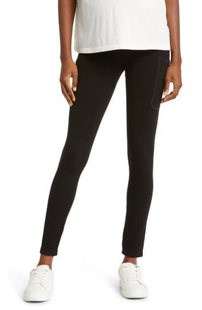 Preggo Leggings Smooth Out Seamless Maternity Leggings in Black at Nordstrom, Size 3X-Large