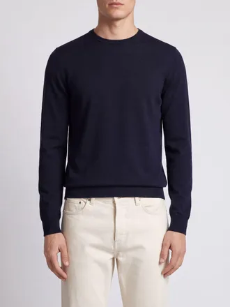 Roberto Collina Pure Virgin Wool Long-Sleeved Crewneck Jumper