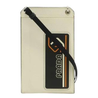 Prada Pre-owned Cross Body Bags, female, White, Size: ONE SIZE Pre-owned Pouch/Sleeve