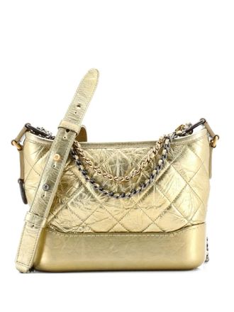 Chanel Gabrielle Quilted Aged Calfskin Small hobo bag - Oro