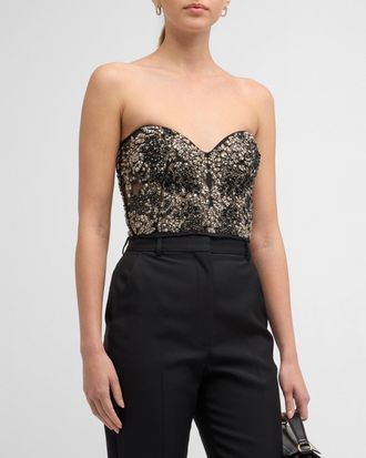 Alexander McQueen Beaded Corset Top
