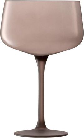 LSA Arc Contrast Set of 4 Glass Cocktail Saucers in Earth at Nordstrom