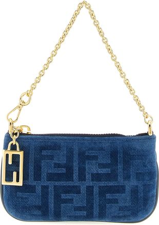 Fendi Mini pochette in denim Fendi Ff