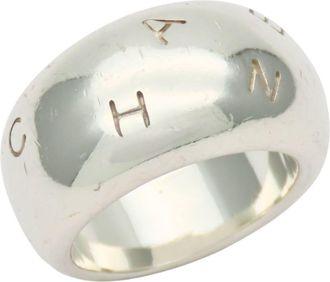 Chanel Silver Silver 925 Band Ring (Pre-Owned)