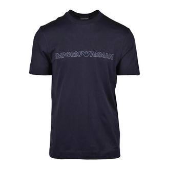Emporio Armani T-Shirts, male, Blue, Size: 3XL T-Shirt