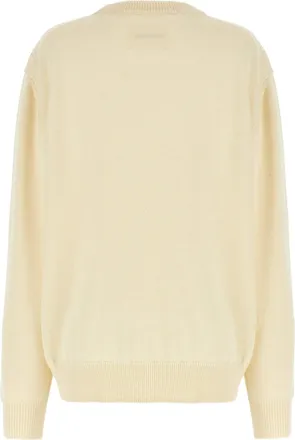 Jil Sander Textured Knit Wool Sweater - Cream
