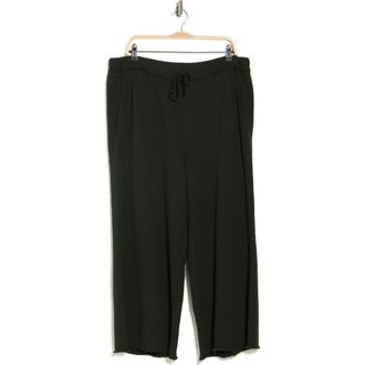 Eileen Fisher Organic Cotton French Terry Crop Wide Leg Pants in Ivy at Nordstrom Rack, Size Medium