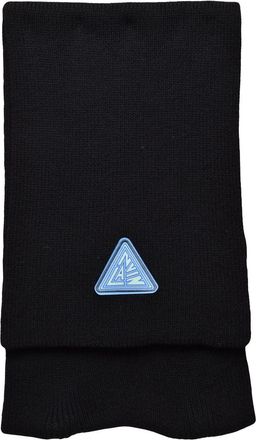 Lanvin Black Virgin Wool Knit Scarf