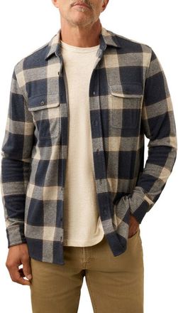 Faherty Legend Button-Up Shirt in Navy Cloud Plaid at Nordstrom Rack, Size X-Large