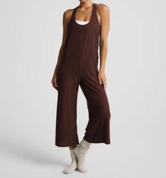 Beyond Yoga Hang Loose Jumpsuit In Iced Mocha Heather
