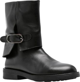 Sergio Moretti Firenze Booties - Dames - Enkellaarsjes - Zwart - 39 EU - Leer - Schoenen